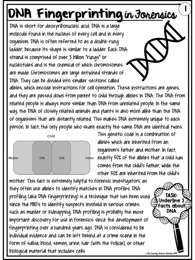DNA Profiling in Forensic Science | PDF | Dna Profiling | Gel ...