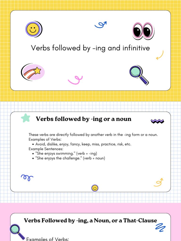 Verbs Followed by - Ing and Infinitive | PDF