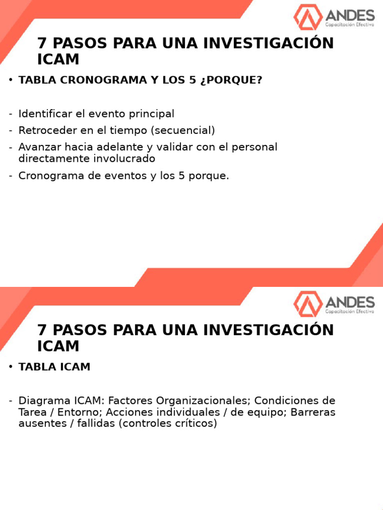 ICAM pt2 | PDF | Planificación | Seguridad y salud ocupacional