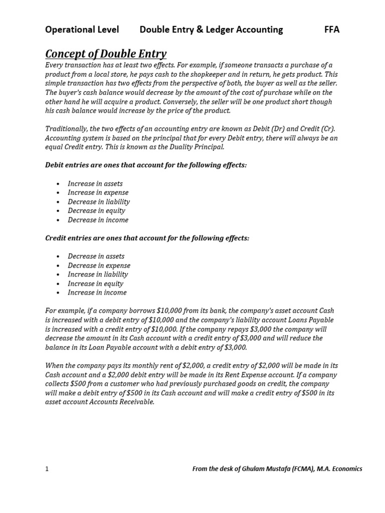Double Entry Accounting Exercises | PDF | Debits And Credits | Business ...
