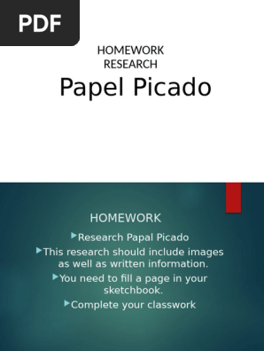3 Homework Papal Picado