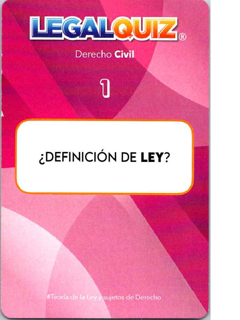 Teoria de La Ley y Sujetos de Derecho | PDF