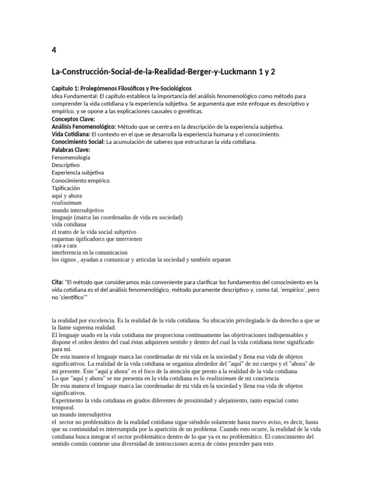 La Construcción Social de la Realidad | PDF | Realidad | Conocimiento