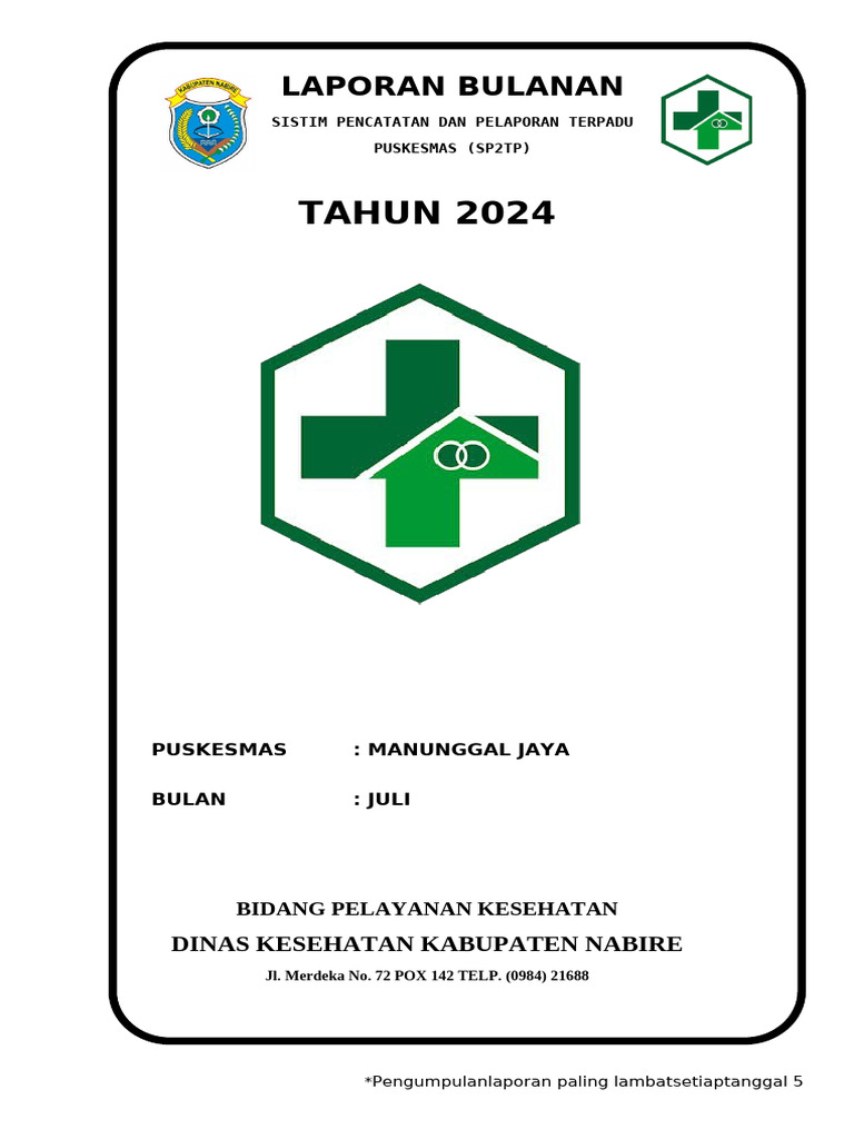 Laporan SP2TP Puskesmas Juli 2024 | PDF