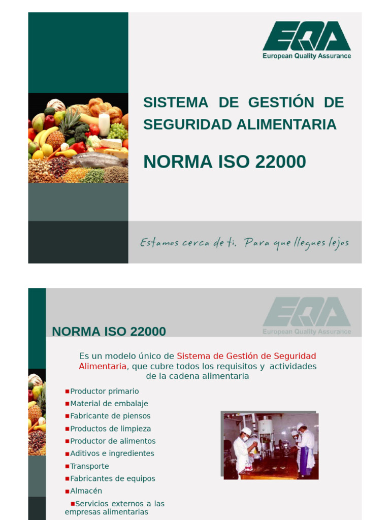 ISO 22000: Gestión de Seguridad Alimentaria | PDF | Análisis de Riesgo ...