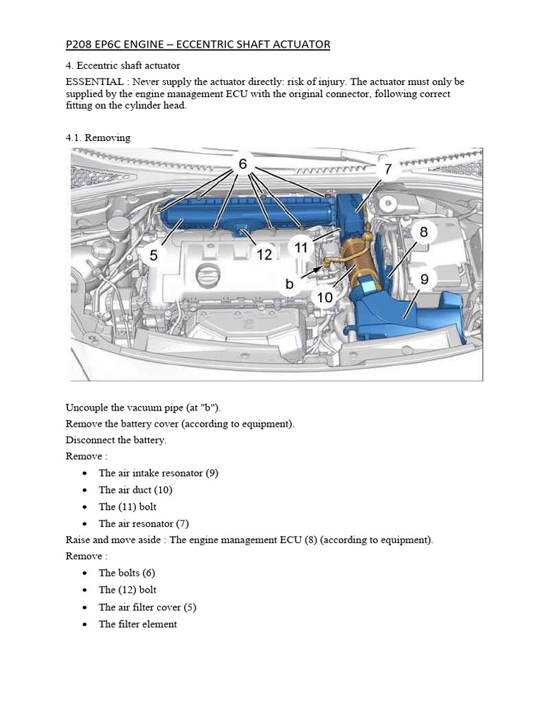 P208 Ep6c Engine - Eccentric Actuator-Vvt | PDF | Equipment | Vehicle Parts