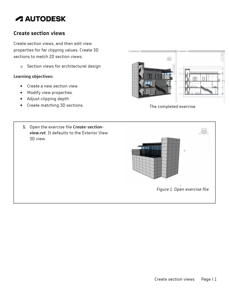 SBS - M1 01 Create Section Views | PDF