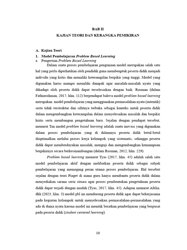Model Problem Based Learning dalam Pendidikan | PDF | Karier & Perkembangan