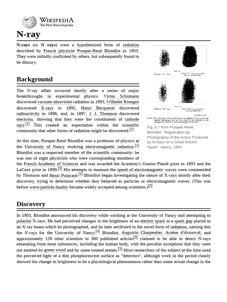 N-Rays: A Cautionary Tale | PDF | Science | Physical Phenomena
