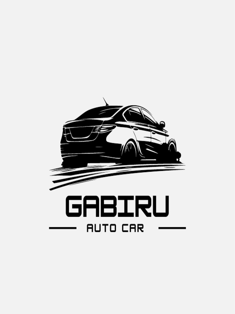 Black and Grey Illustrated Car Rental Service Logo PDF | PDF