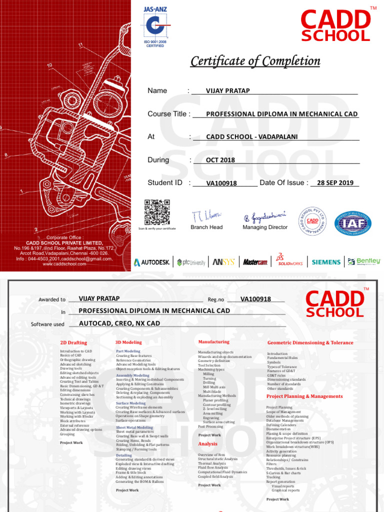 CADD SCHOOL Mech | PDF | Computer Aided Design | Technical Drawing