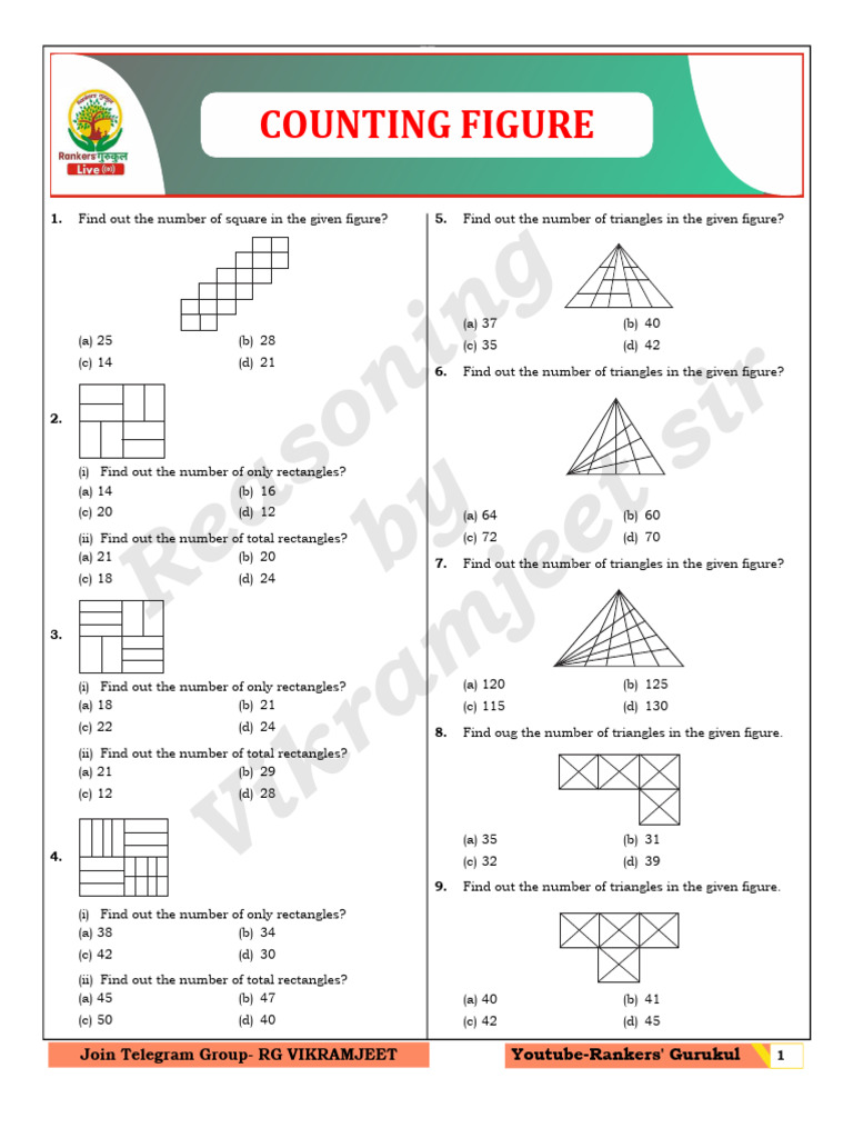 1) Counting Figure (Class Notes) | PDF | Elementary Mathematics ...