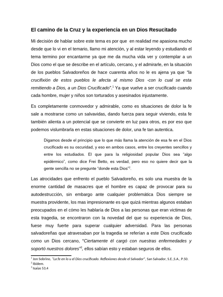 El Camino de La Cruz. | PDF | Dios | Crucifixión