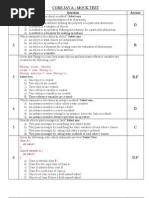 Core Java - Mock Test: Q.No Answer