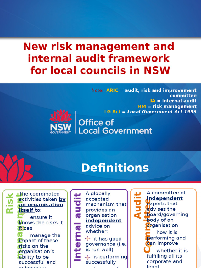NSW Local Councils Risk Management Framework | PDF | Internal Audit | Risk
