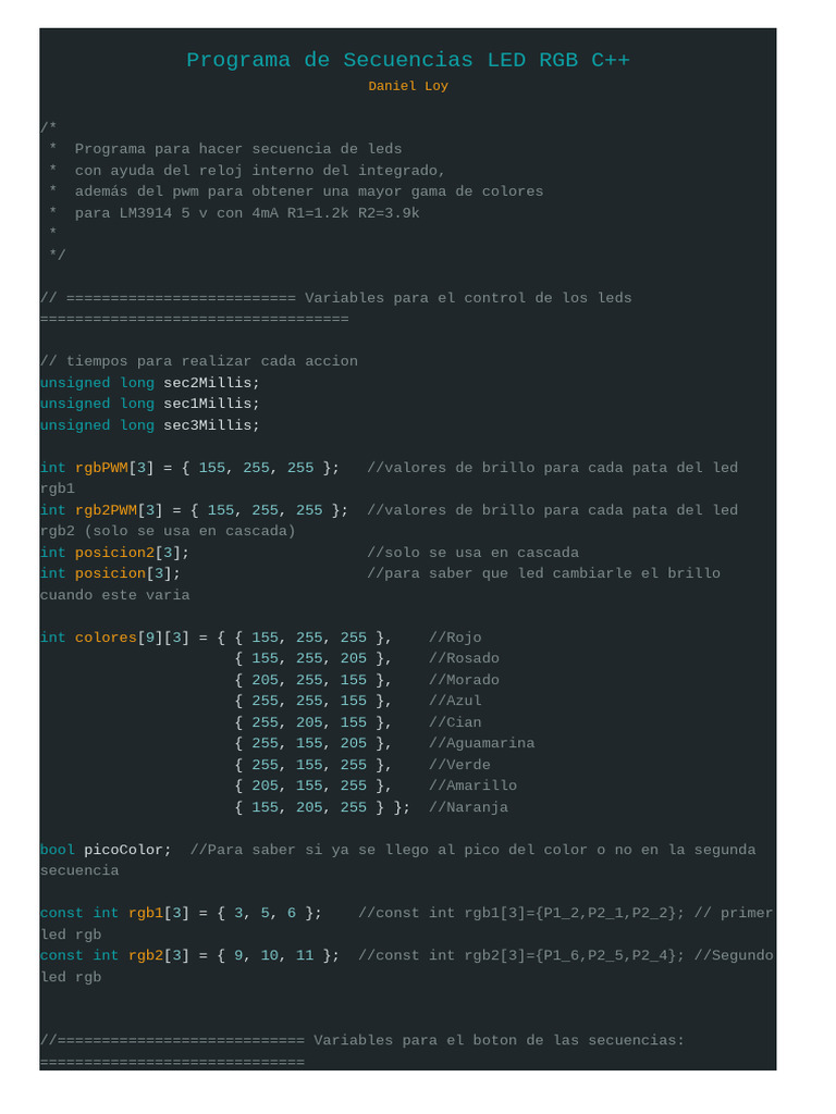 Programa C++ Secuencia Luceas | PDF | Visión | Tecnicas artisticas