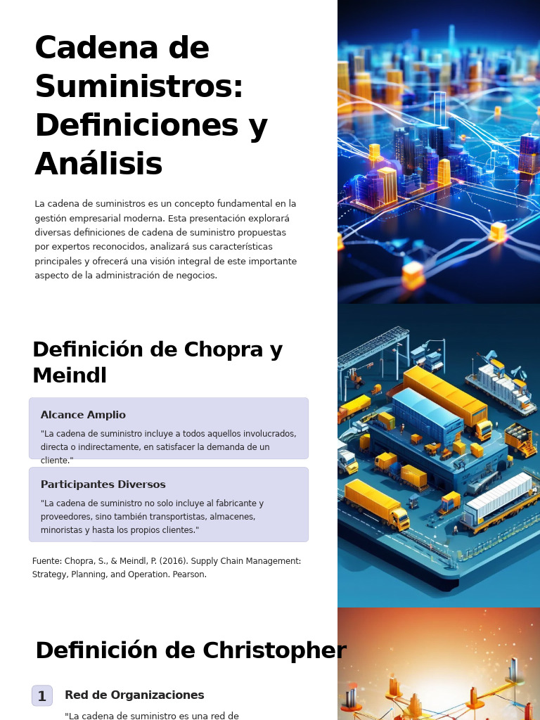 Definiciones y Análisis de Cadenas de Suministro | PDF | Cadena de ...