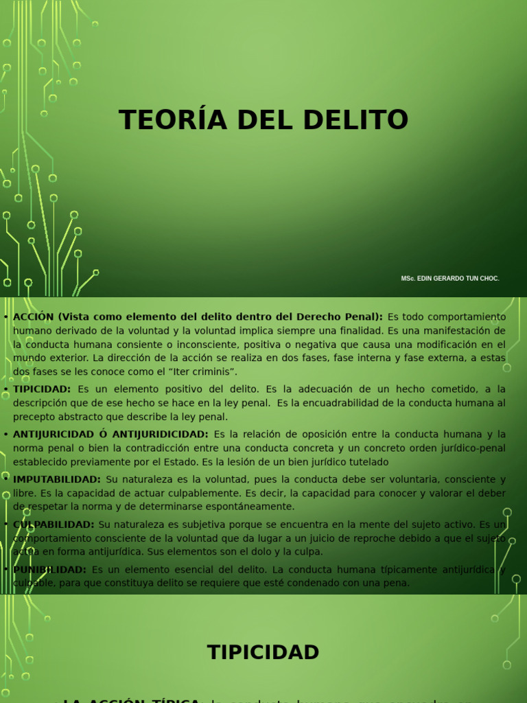 Elementos del Delito en Derecho Penal | PDF | Intención (Derecho Penal ...
