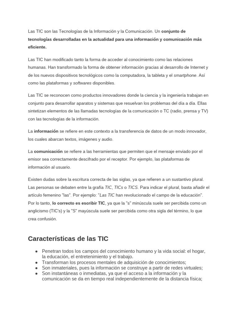 Impacto de las TIC en educación y trabajo | PDF | Tecnología de ...