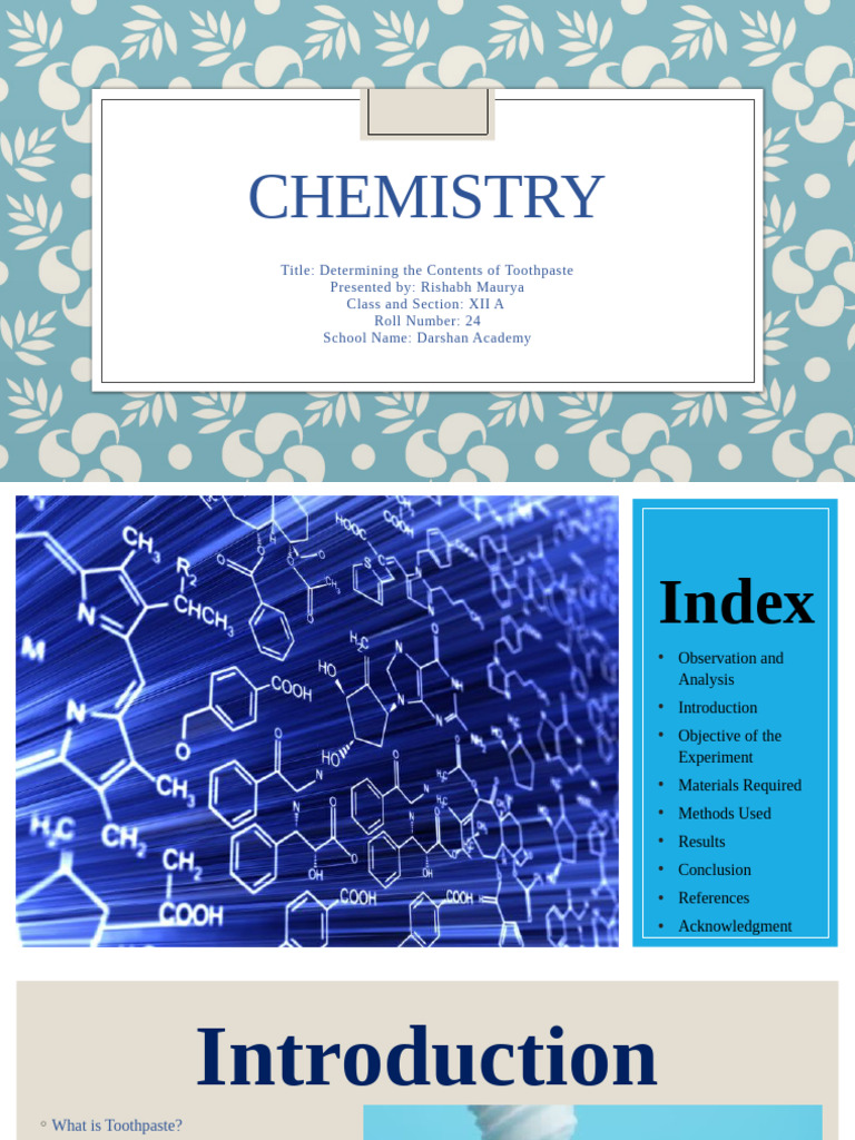 Analyzing Toothpaste Ingredients | PDF | Fluoride | Chemistry