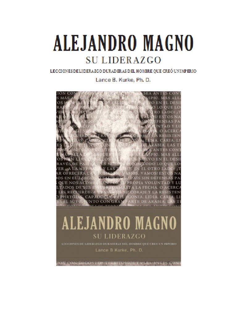 Lecciones de liderazgo de Alejandro Magno | PDF | Alejandro el Grande ...
