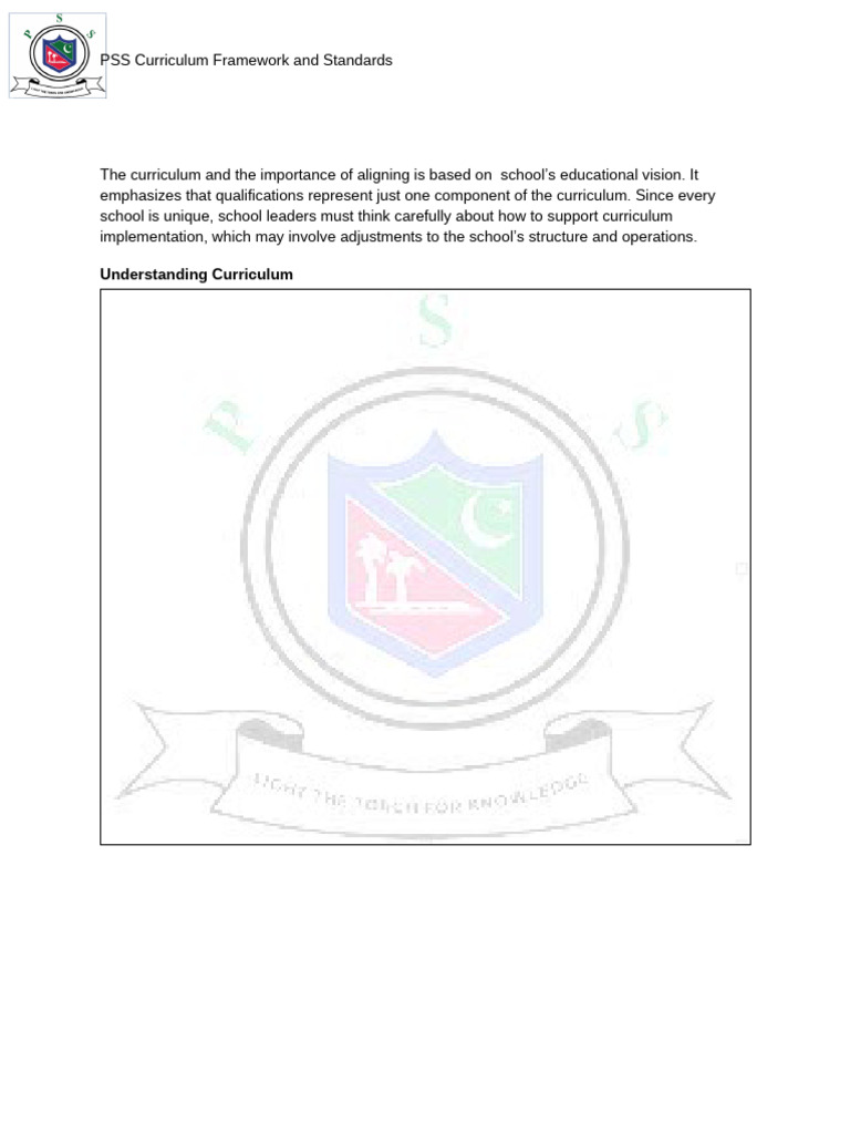 PSS Curriculum Framework Overview | PDF | Curriculum | Phonics