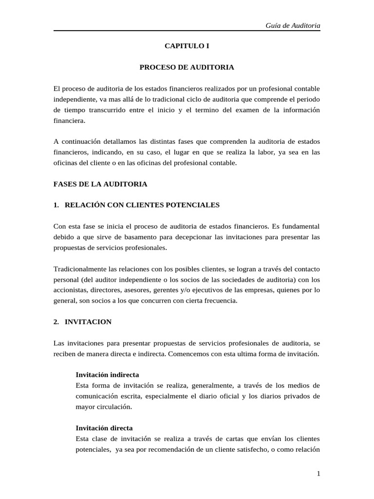 Proceso y Fases de Auditoría Financiera | PDF | Auditoría | Contralor
