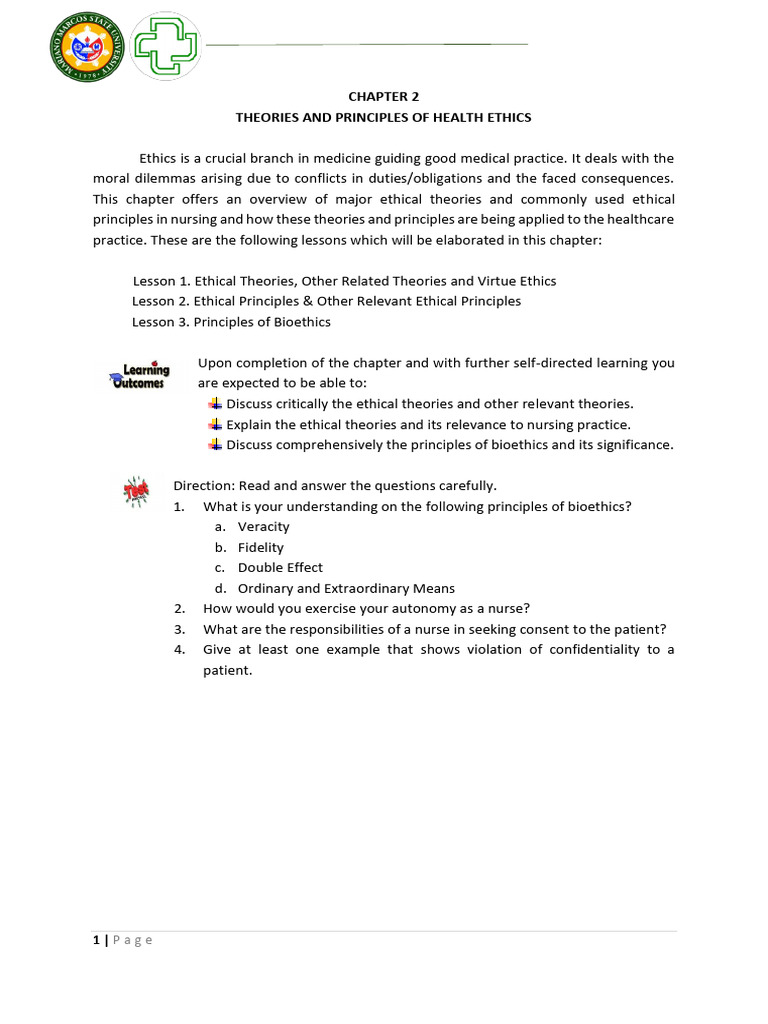 Health Ethics Theories for Nursing Practice | PDF | Utilitarianism ...