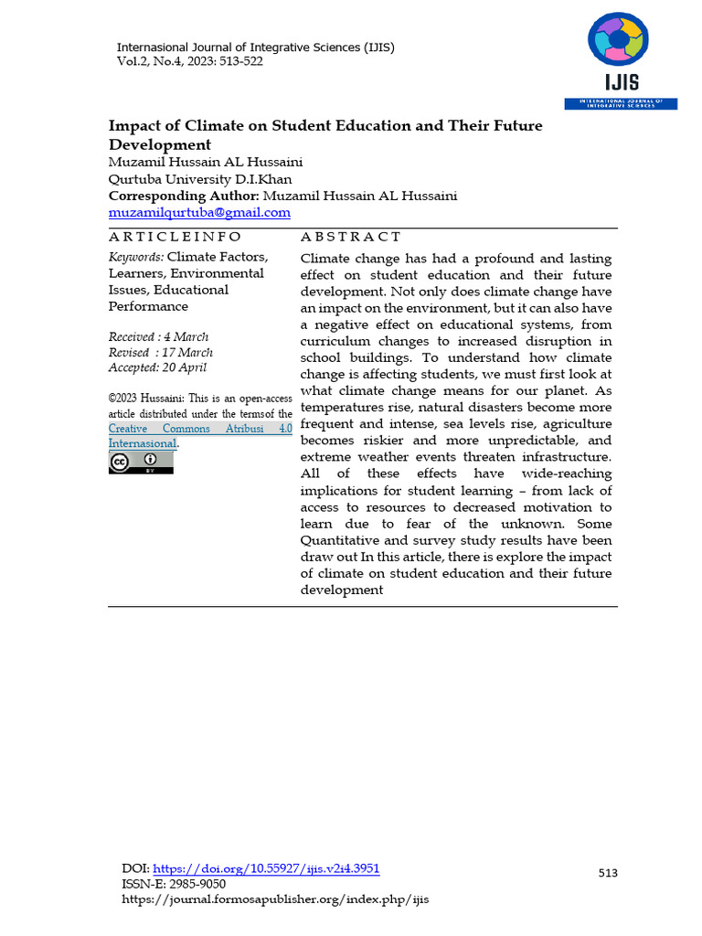 Climate Impact on Student Education | PDF | Climate Change | Extreme ...