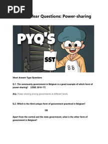 Previous Year Questions Power-Sharing