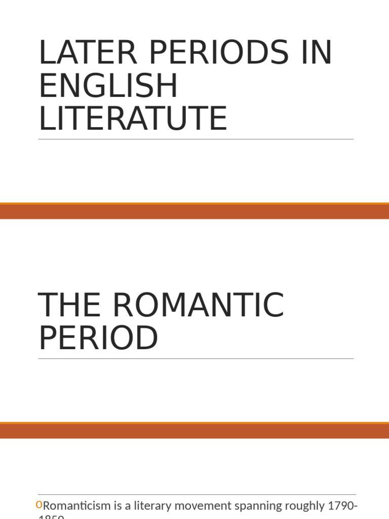 Overview of Romantic Literature | PDF | Poetry | Romanticism