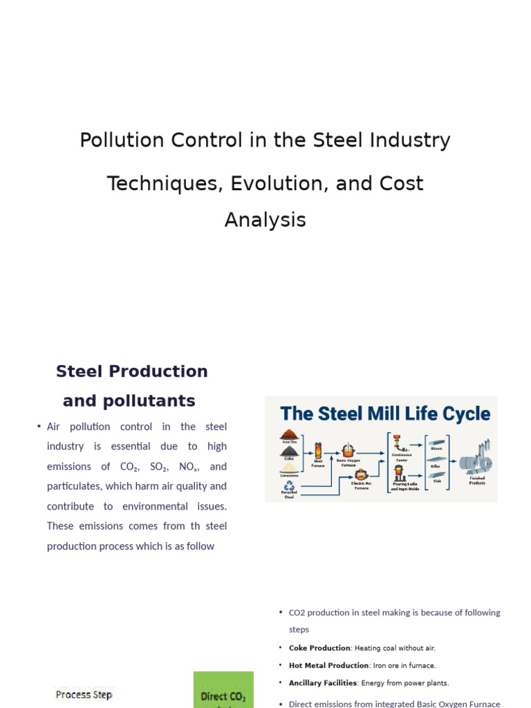 Pollution Control in Steel Industry Updated | PDF | Steelmaking | Nature