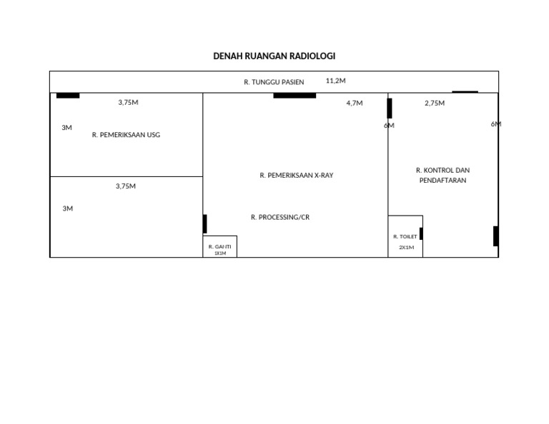 Denah Ruangan Radiologi Efisien | PDF