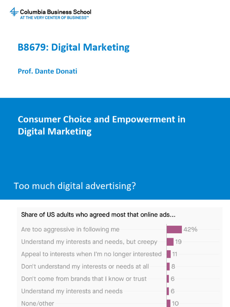 Lecture 5 - Consumer Choice in Digital Marketing | PDF | Digital ...