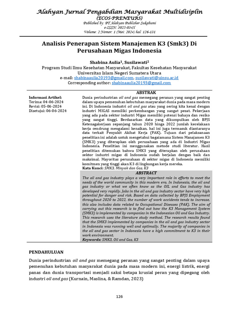16 +Analisis+Penerapan+Sistem+Manajemen+K3+ (Smk3) +Di+Perusahaan+Migas ...