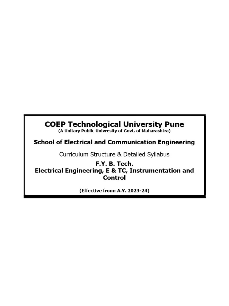 First Year B Tech Syllabus (NEP Compliant) | PDF | Partial Differential ...