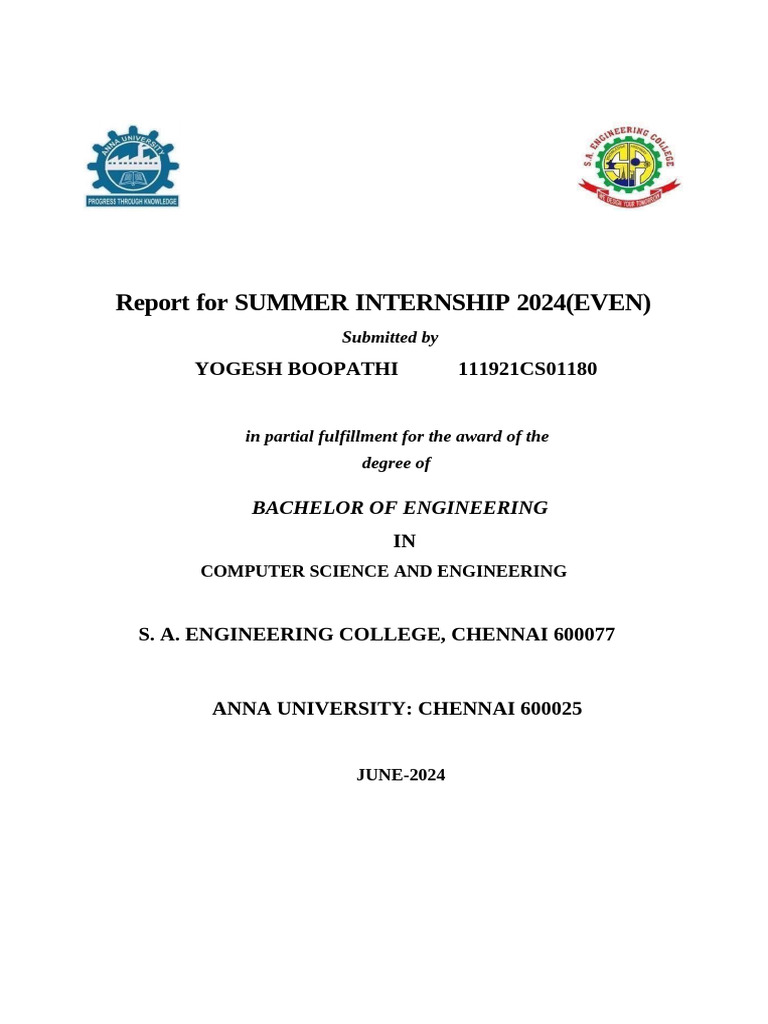Internship Project Report PDF | PDF | Cloud Computing | Amazon Web Services