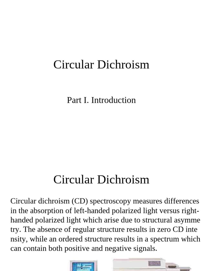 Circular Dichroism Spectroscopy Overview | PDF | Polarization (Waves ...