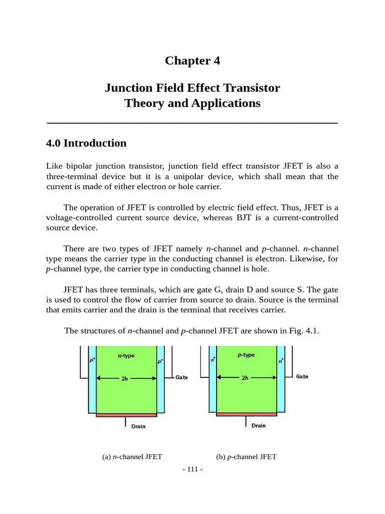 JFET Theory and Applications | PDF | Field Effect Transistor | Amplifier