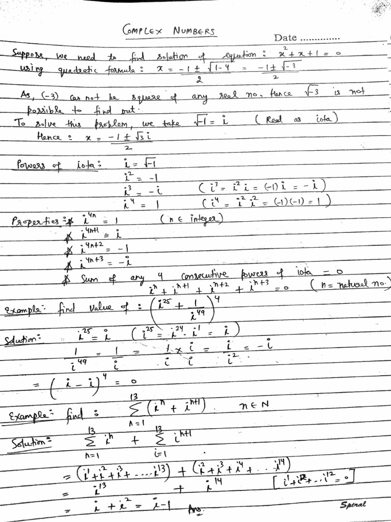 11 Complex Numbers | PDF