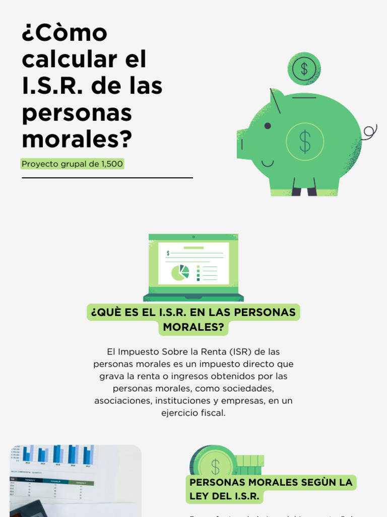 Cálculo del ISR para Personas Morales | PDF | Impuesto sobre la renta ...