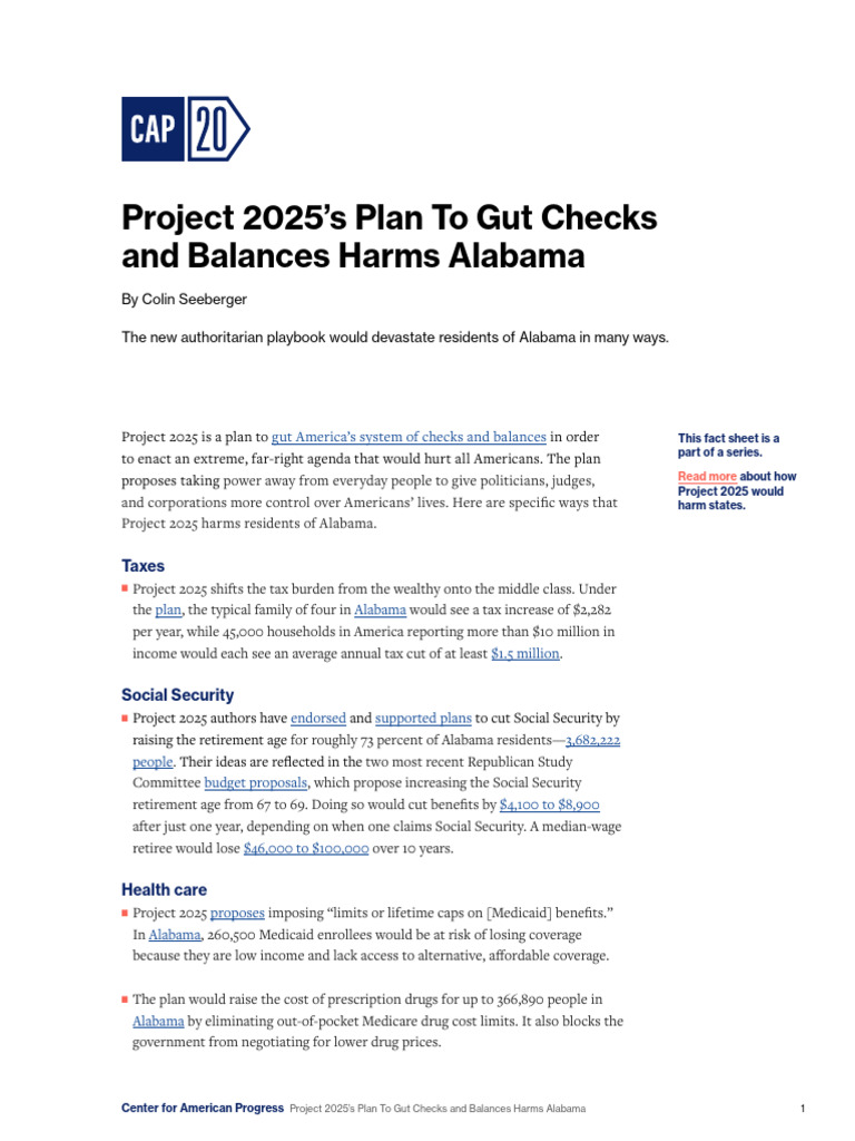 Project 2025s Plan to Gut Checks and Balances Harms Alabama PDF