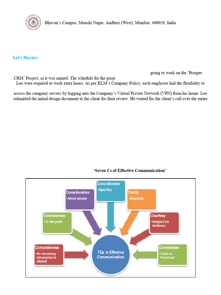 7Cs of Communication Notes 2024 | PDF | Communication | Accuracy And ...