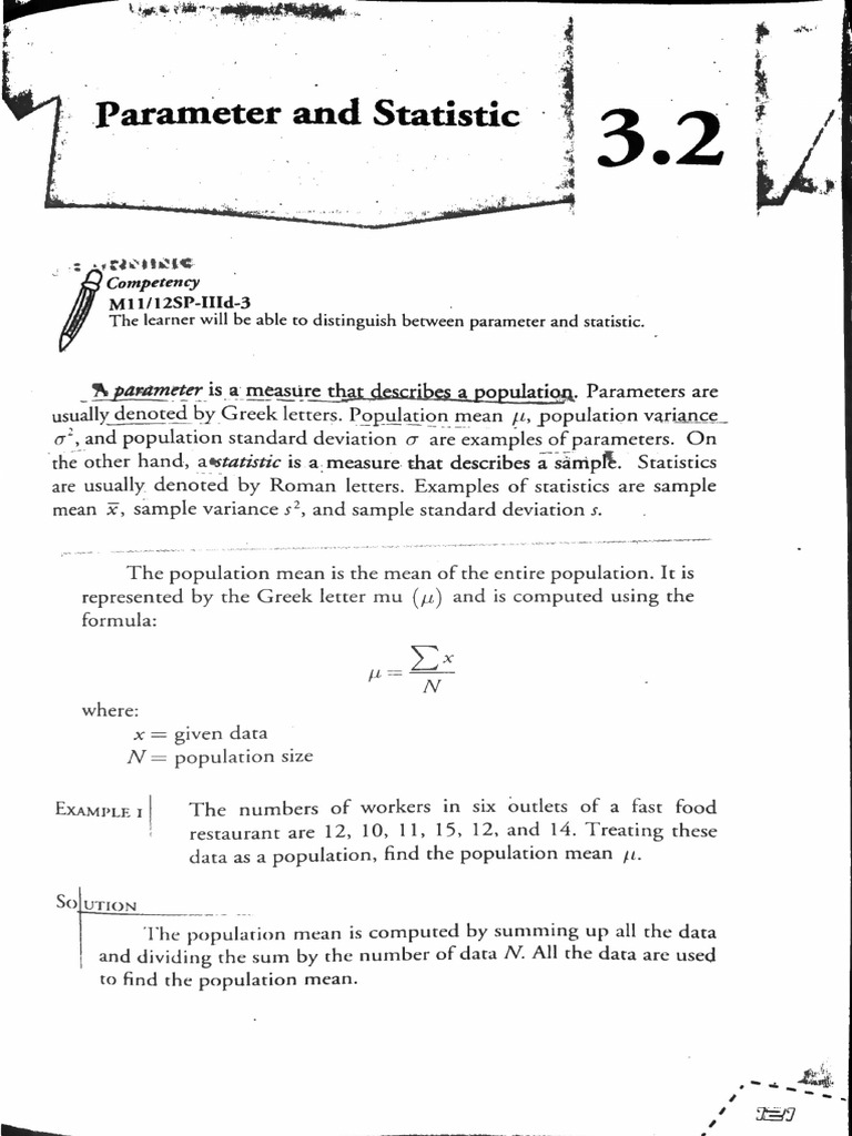 Population - Sample Mean Review | PDF | Variance | Mean