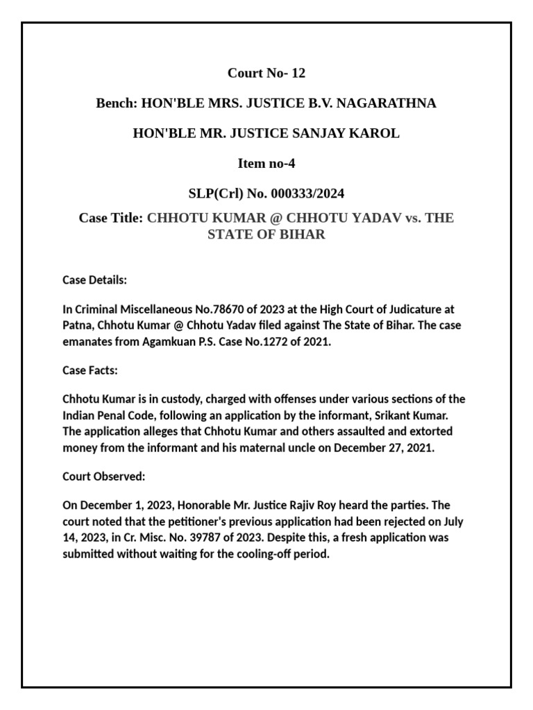 Court No 12 Item 4 For 16th Jan | PDF