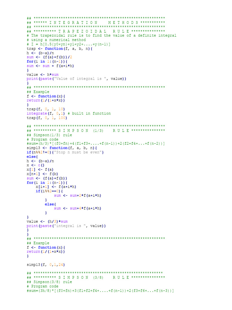 Integration Codes | PDF | Mathematical Analysis | Calculus