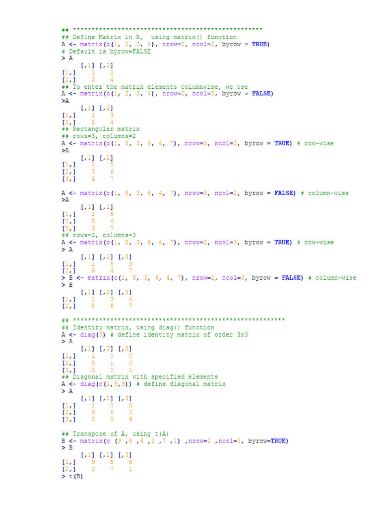 Matrix Codes | PDF | Eigenvalues And Eigenvectors | Applied Mathematics