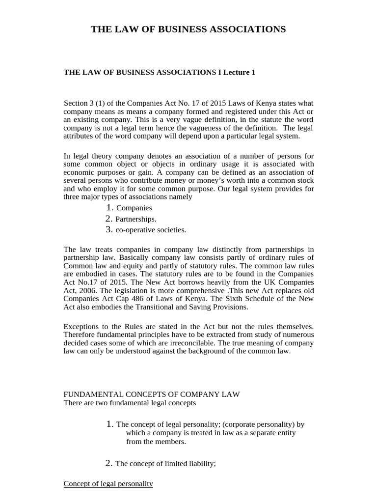 LBA I Notes Amended 1-2 | PDF | Corporations | Lawsuit