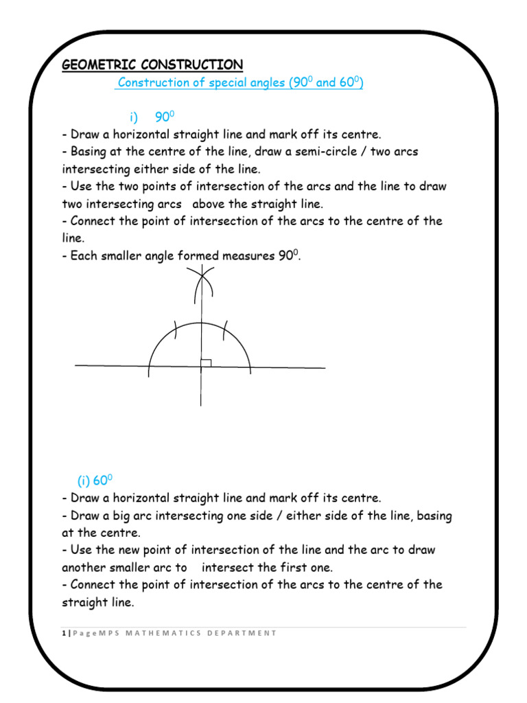 Geometric Constructions for Grade 7 | PDF | Triangle | Polygon