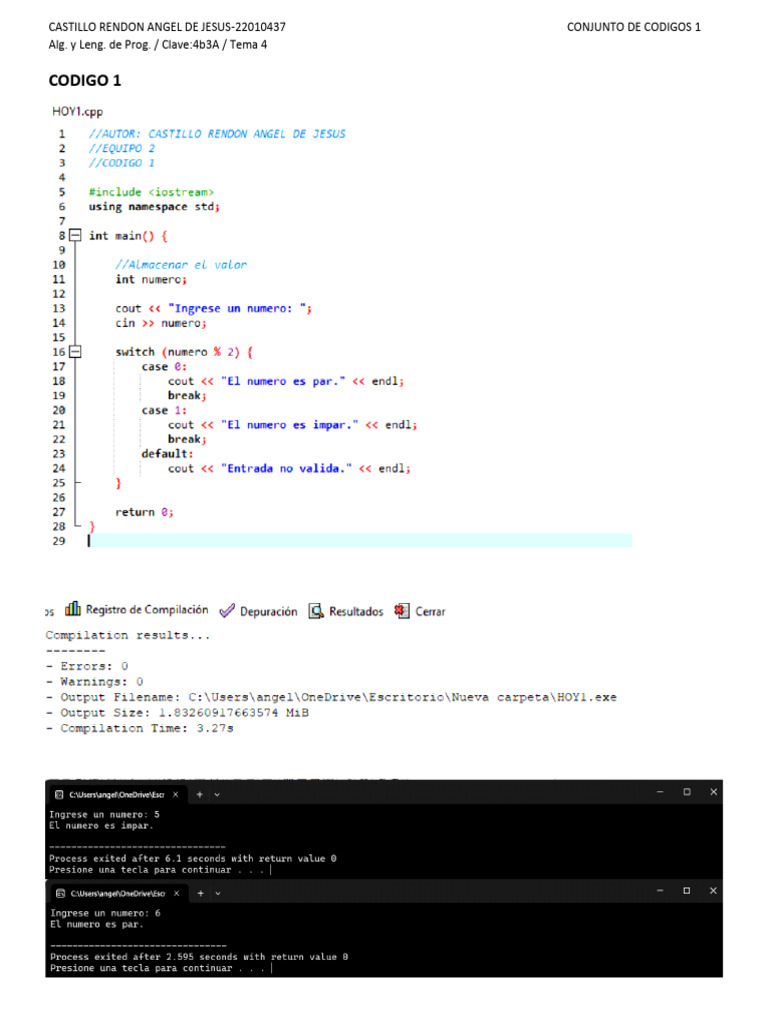 Conjunto de Códigos de Programación | PDF